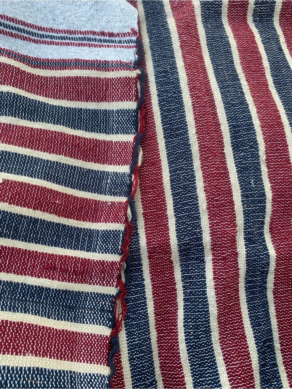 New handwoven Striped picnic Blanket cotton - Classic Cozy Style - Picture 5 of 9